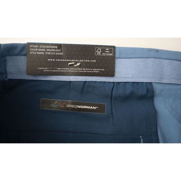 Greg Norman G7S23XDH696B Men's Sz 38 Blue Performance Stretch Golf Shorts - Picture 8 of 8